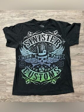 Y2K Men’s Black Graphic Tee - Live Free Design
#A20